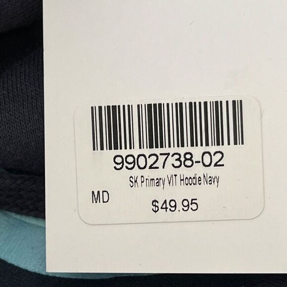 NWT Seattle NHL Kraken Hoodie Men's M Fleece Deep Sea Blue Pullover Team Store - Picture 10 of 10